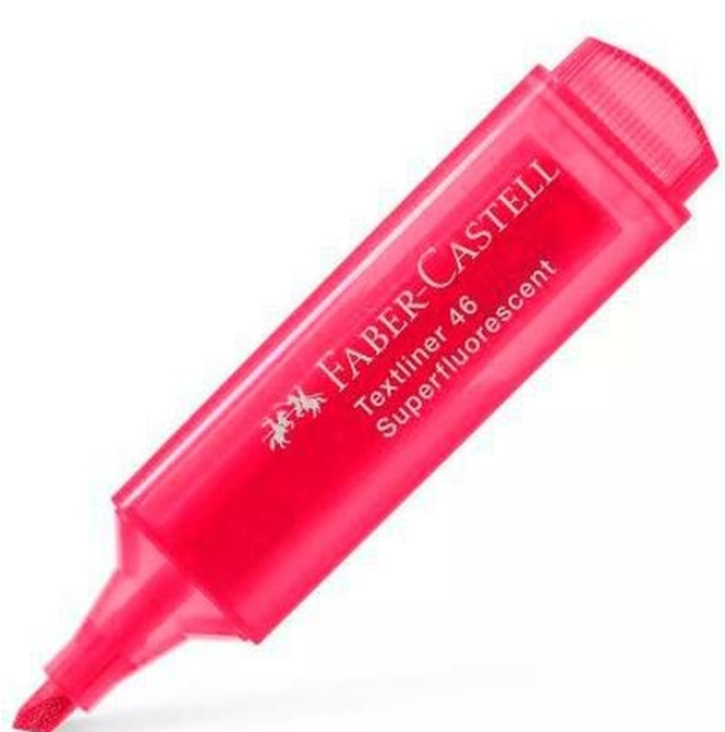 Fluorescent Marker Faber-Castell Red (10 Units)