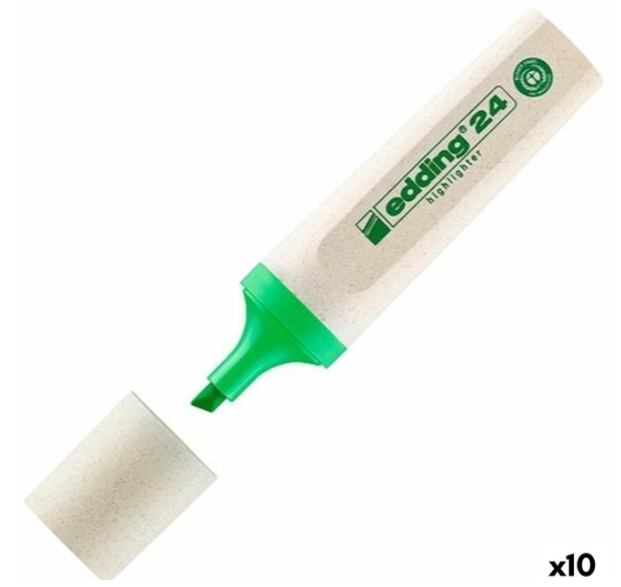 Fluorescent Marker Edding EcoLine 24 Light Green (10 Units)