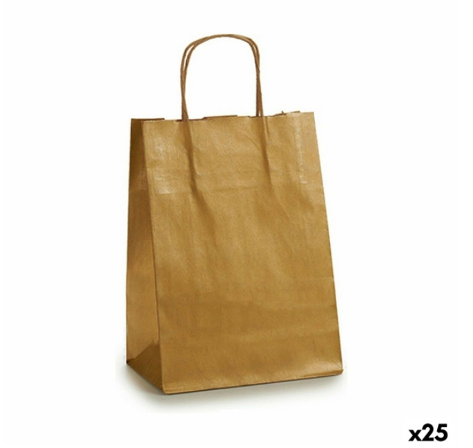 Paper Bag Pincello 18241-ORO Golden 18 x 8 x 32 cm (25 Units)