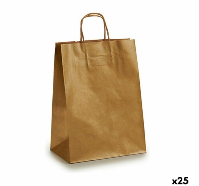 Paper Bag Pincello 24311-ORO Golden 24 x 12 x 40 cm (25 Units)