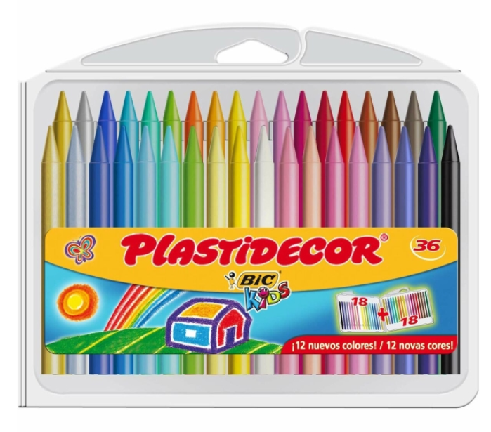 Coloured crayons Plastidecor Multicolour