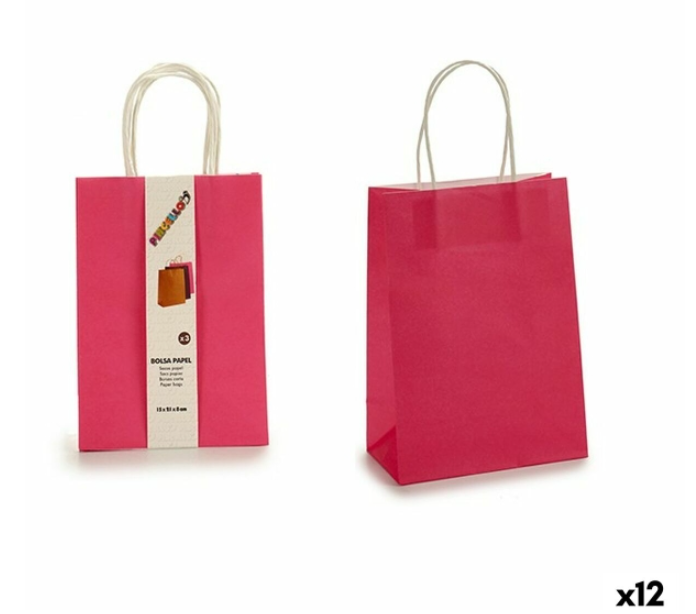 Set of Bags Pincello AR1607117 Pink 8 x 31 x 15 cm Paper (12 Units)