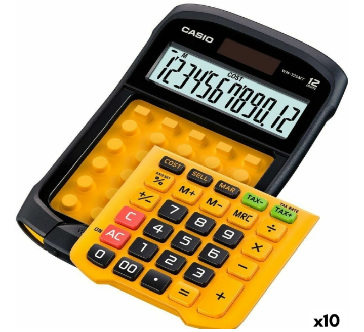 Calculator Casio WM-320MT Yellow Black 3,3 x 10,9 x 16,9 cm (10 Units)