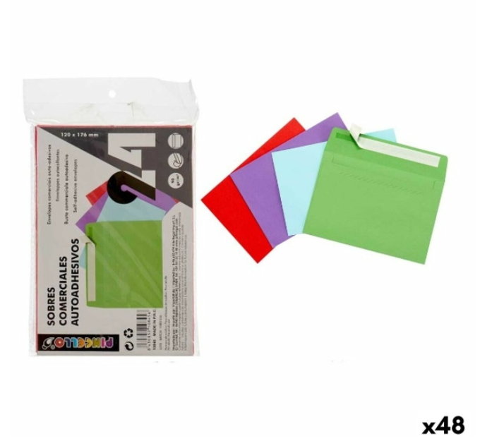Envelopes Pincello 12X17-24 Multicolour Paper 120 x 176 mm (48 Units)