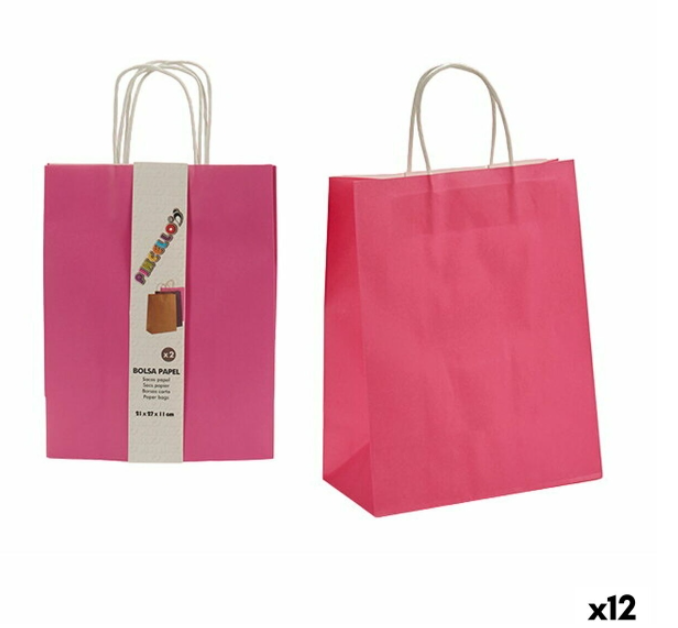 Set of Bags Pincello 1703692 Pink 11 x 36 x 21 cm Paper (12 Units)