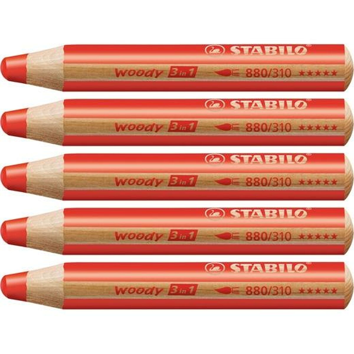 Colouring pencils Stabilo Woody 3-in-1 (5 Units)